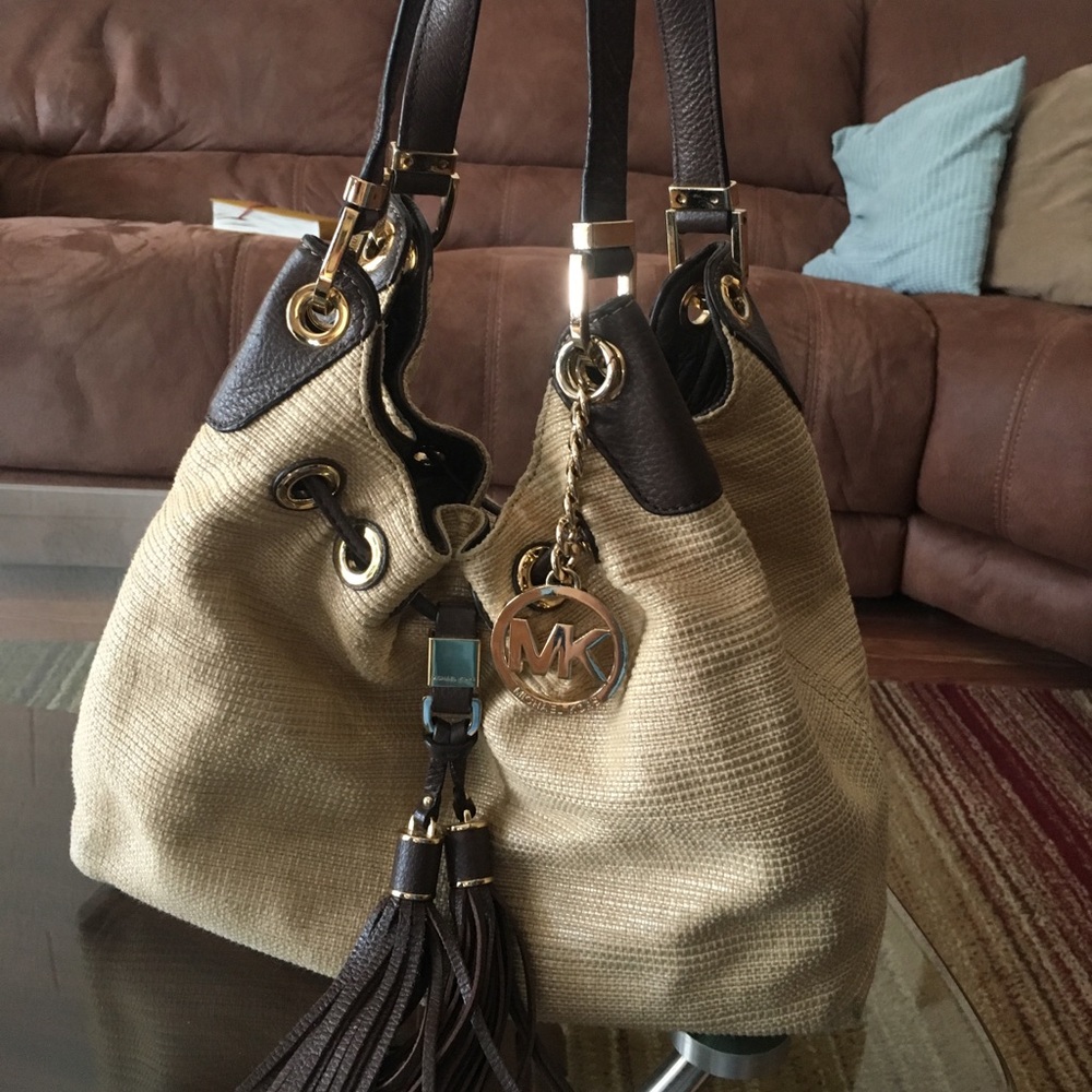 Michael Kors Canvas Hobo Bag